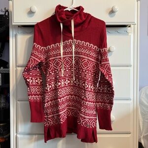 Eddie Bauer Red Patterned Women's Sweater